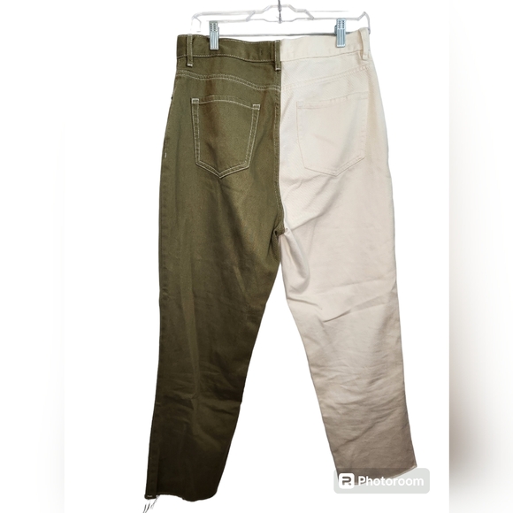 PacSun High Rise 2 Color Raw Hem Denim Button Fly Size 29 - Picture 2 of 5